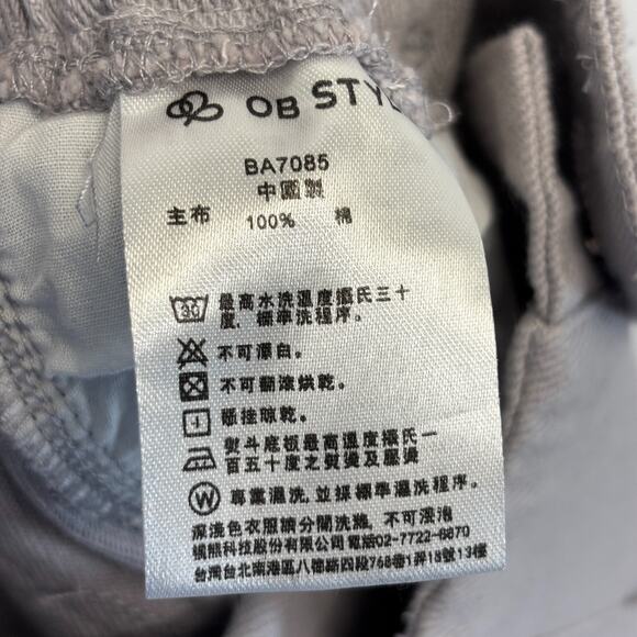 OB Style Women's High-Rise Pleated Preppy Mom Shorts Size S Minimalist Neutral - Picture 5 of 9